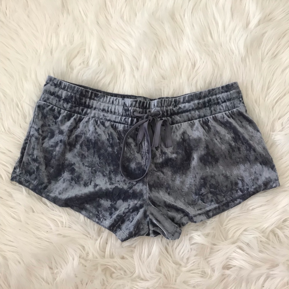 Velvet pajama shorts